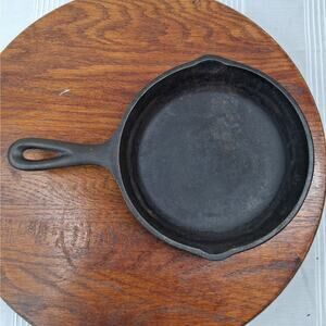 Lodge 3 Notch Cast Iron 6" Skillet #3 SK Made in U.S.A. Vintage Frying Pan